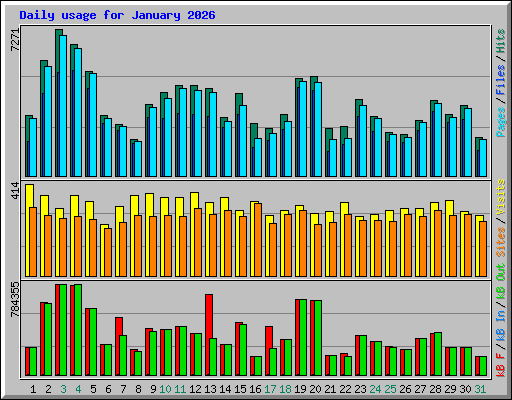 Daily usage for January 2026