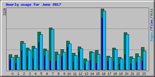 Hourly usage for June 2017