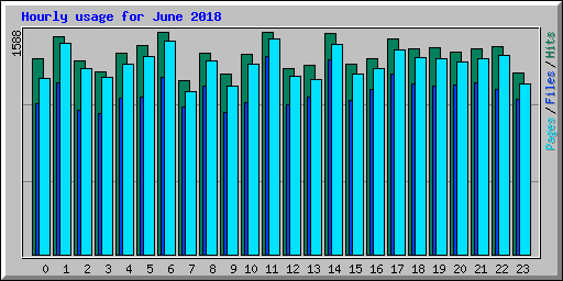 Hourly usage for June 2018