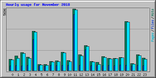 Hourly usage for November 2018