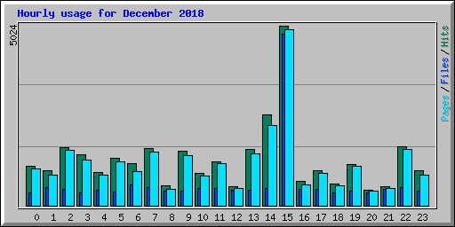 Hourly usage for December 2018