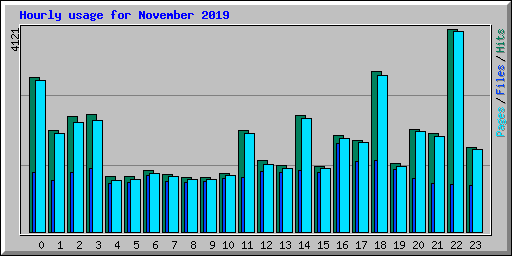 Hourly usage for November 2019