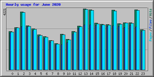 Hourly usage for June 2020