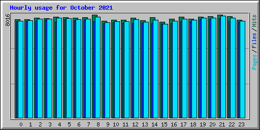 Hourly usage for October 2021