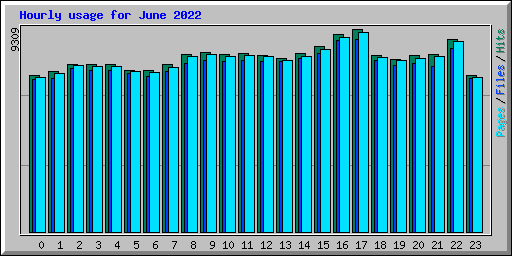 Hourly usage for June 2022
