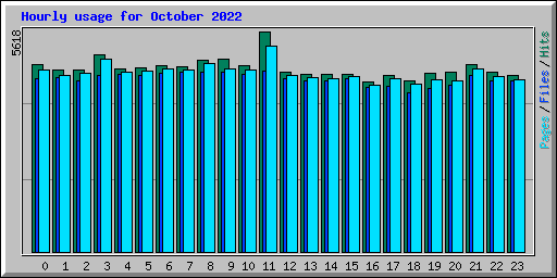 Hourly usage for October 2022