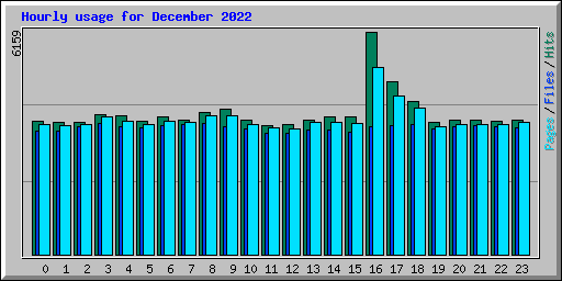 Hourly usage for December 2022