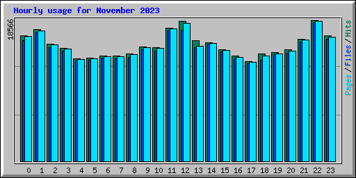 Hourly usage for November 2023