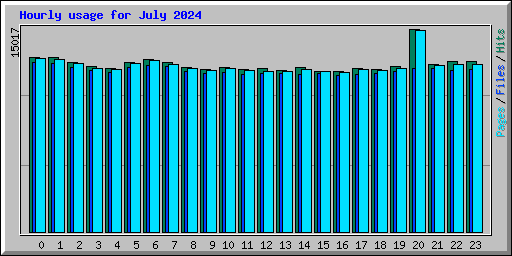Hourly usage for July 2024