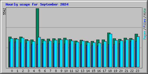 Hourly usage for September 2024