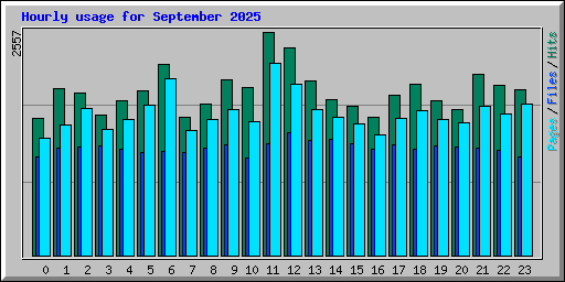 Hourly usage for September 2025
