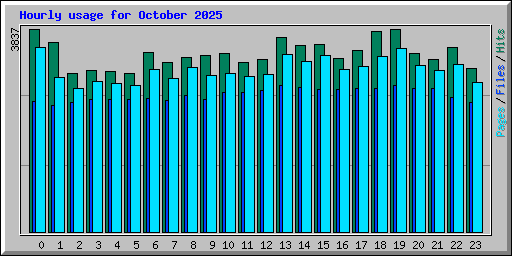 Hourly usage for October 2025